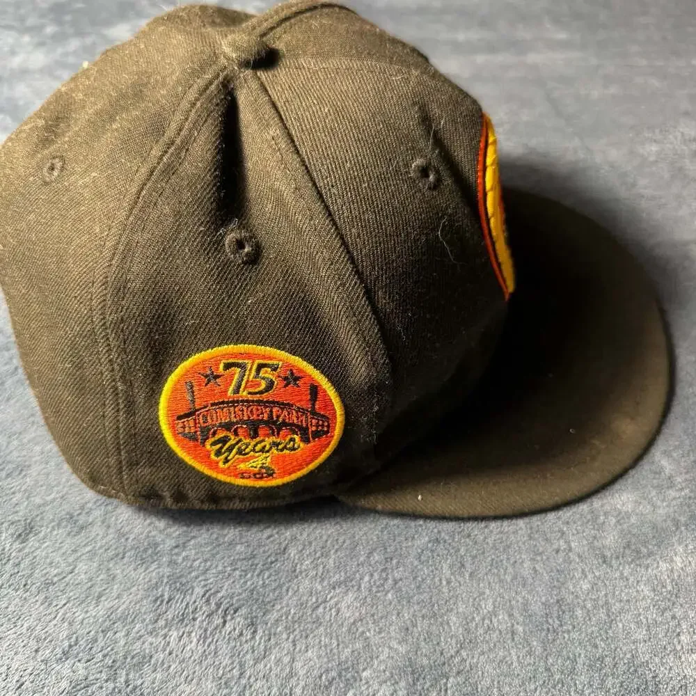 New Era 59Fifty Chicago White Sox 75 Years Black Baseball Hat Cap Fitted 7 3/4